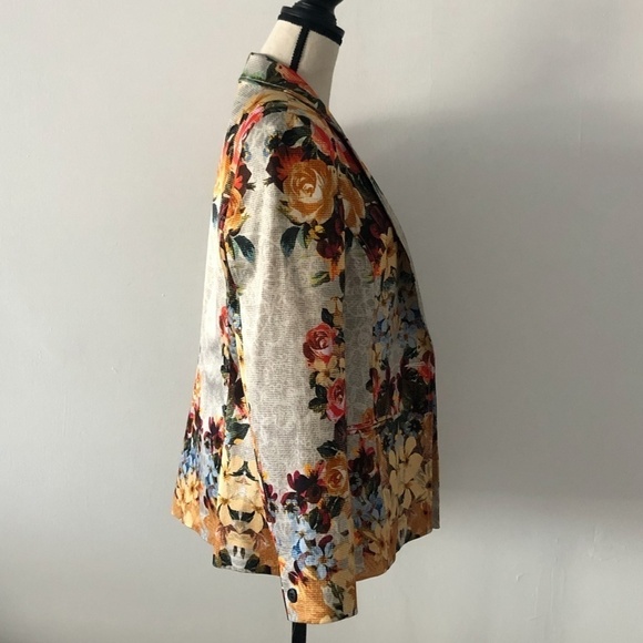 Cara Lotti Floral Print Blazer Size 48 - Picture 6 of 7